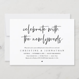 Brunch with the newlyweds, post wedding invitation