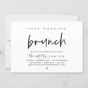 Brunch with the newlyweds, post wedding invitation