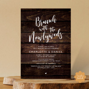 Brunch with the newlyweds, Wedding Elopement Invitation
