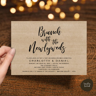 Brunch with the newlyweds, Wedding Elopement Invitation