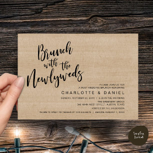 Brunch with the newlyweds, Wedding Elopement Invitation