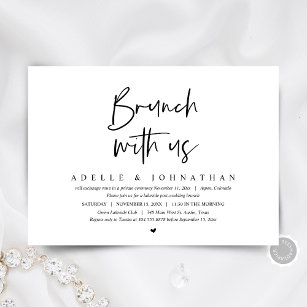 Brunch With The Newlyweds, Wedding Elopement Party Invitation