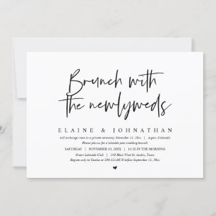 Brunch With The Newlyweds, Wedding Elopement Party Invitation