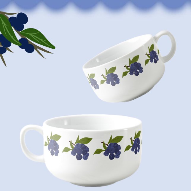 Brunches of blueberries  soup mug (Creator Uploaded)