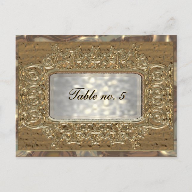 Brunchild Victorian Table Number Card (Front)