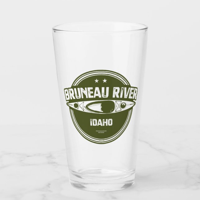 Bruneau River Idaho Kayaking Glass (Front)