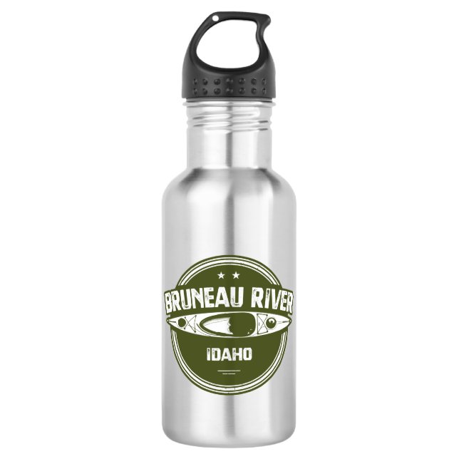 Bruneau River Idaho Kayaking Stainless Steel Water Bottle (Front)