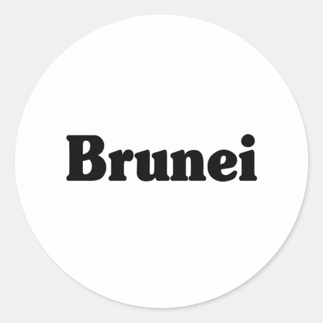 Brunei Classic Style Round Sticker (Front)