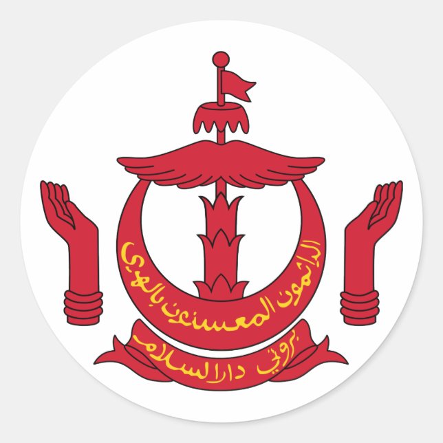 Brunei Coat of Arms Sticker (Front)