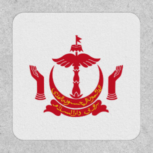 Brunei country coat arms symbol emblem flag patch