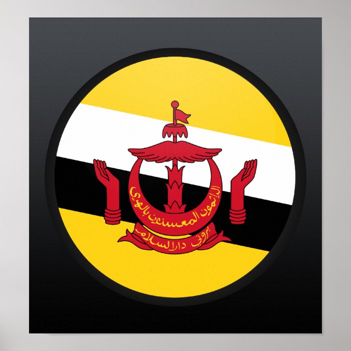 Brunei Darussalam quality Flag Circle Poster