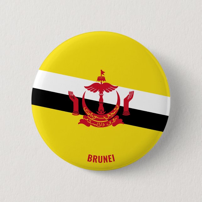 Brunei Flag Charming Patriotic Button (Front)