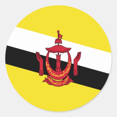Brunei Flag Classic Round Sticker