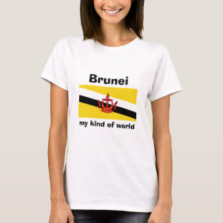 Brunei Flag + Map + Text T-Shirt