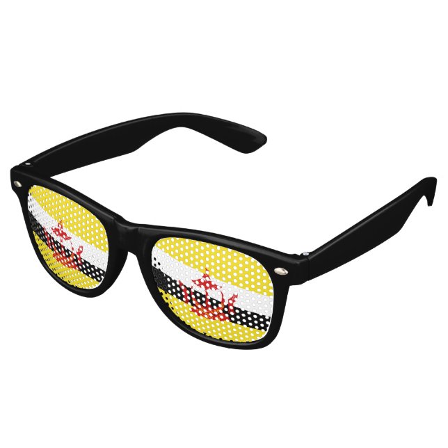 Brunei Flag Retro Sunglasses (Angled)