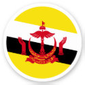 Brunei Flag Round Sticker
