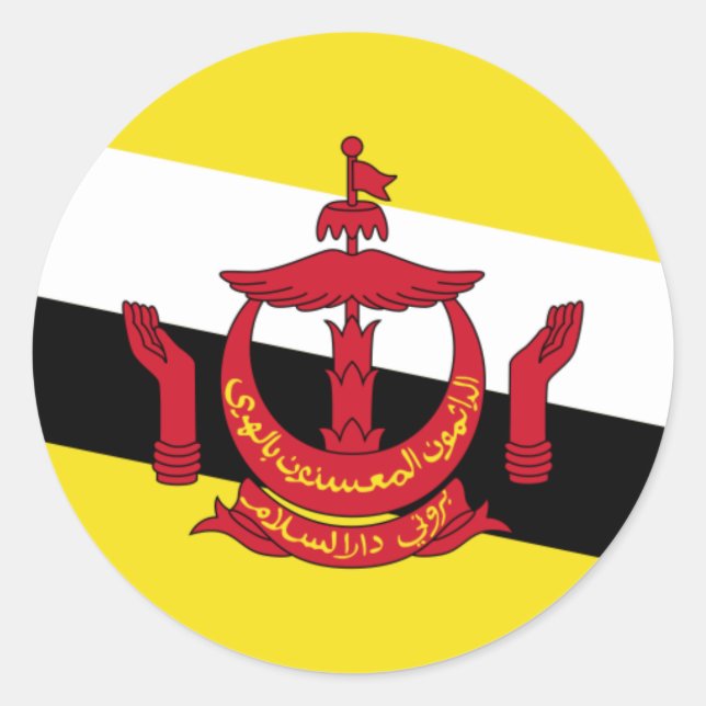 Brunei Flag Sticker (Front)