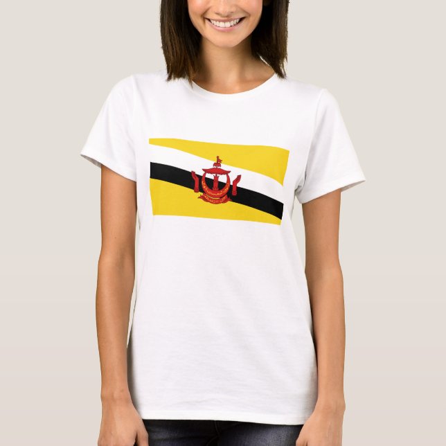 Brunei Flag x Map T-Shirt (Front)