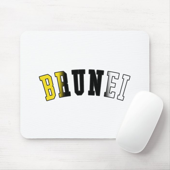 Brunei in National Flag Colors Mouse Pad