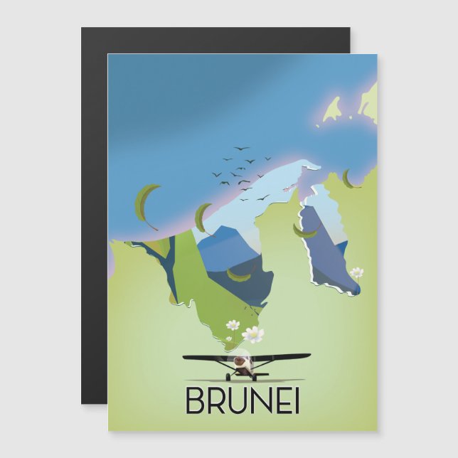 Brunei Map travel poster (Front/Back)