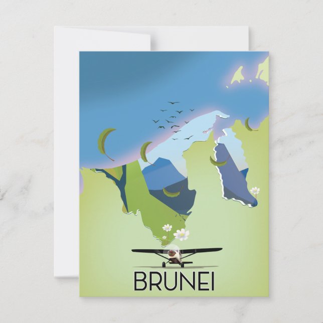 Brunei Map travel poster (Front)
