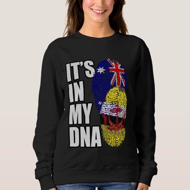 Bruneian And Australian Mix DNA Flag Heritage Sweatshirt (Front)