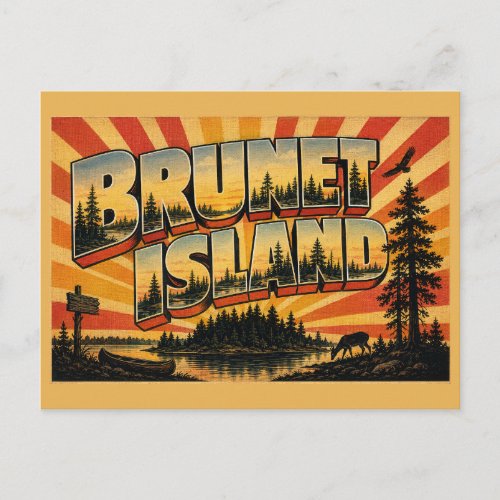 Brunet Island State Park WI River Hemlock Forest Postcard