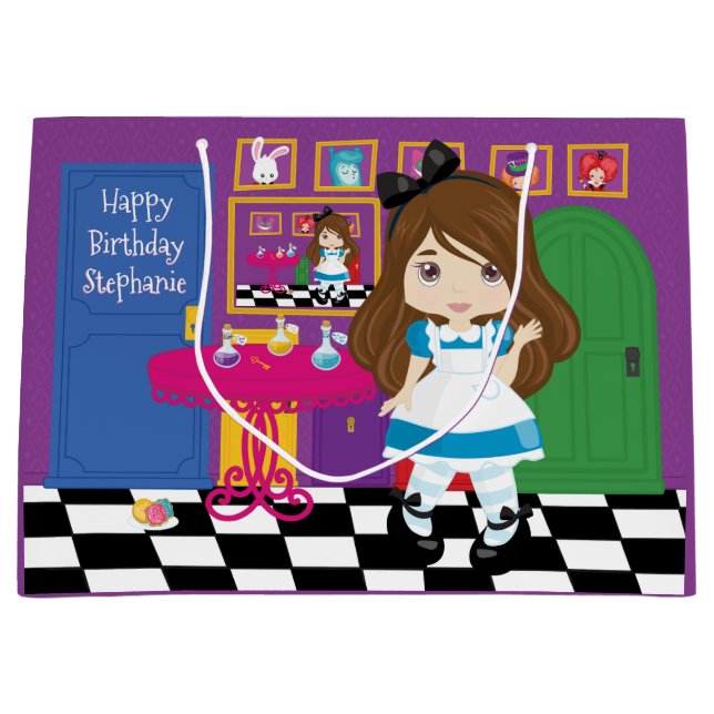 Brunette Alice - Drink Me Large Gift Bag (Front)