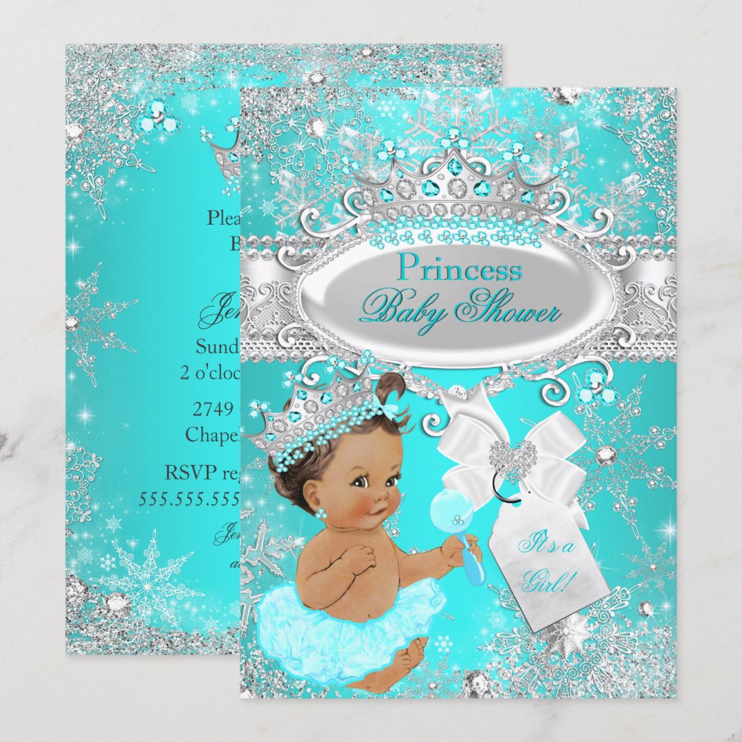 Aqua Wonderland Princess Baby Shower Invitation Zazzle
