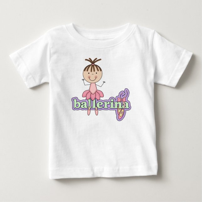 Brunette Ballerina - Pink Baby Tutu Bodysuit (Front)