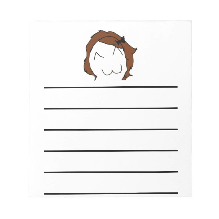 Brunette Big Smile Comic Meme Note Pads