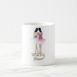 Brunette Bride/Brunette Bridesmaid Mug