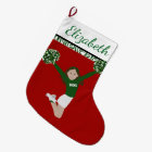 Brunette Cheerleader In Green And White