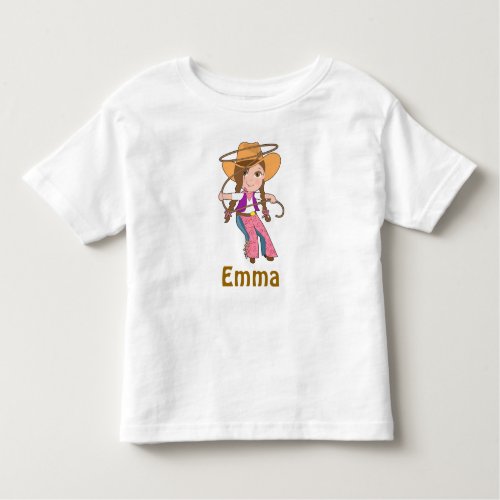 Brunette Cowgirl Shirt with Name