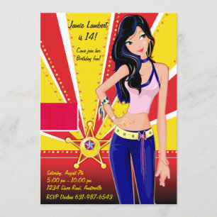 Brunette Cutie Invitation