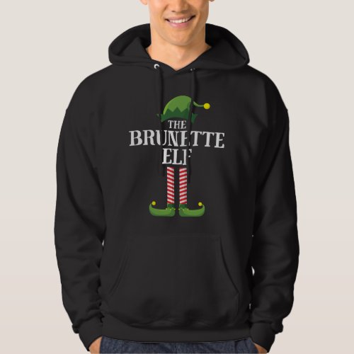 Brunette Elf Matching Family Christmas Party Hoodie