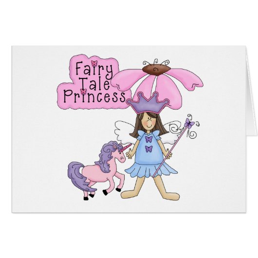 Brunette Fairy Tale Princess Cards (Front Horizontal)