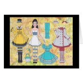 Brunette Lolita Paper Doll Blank Card (Front Horizontal)