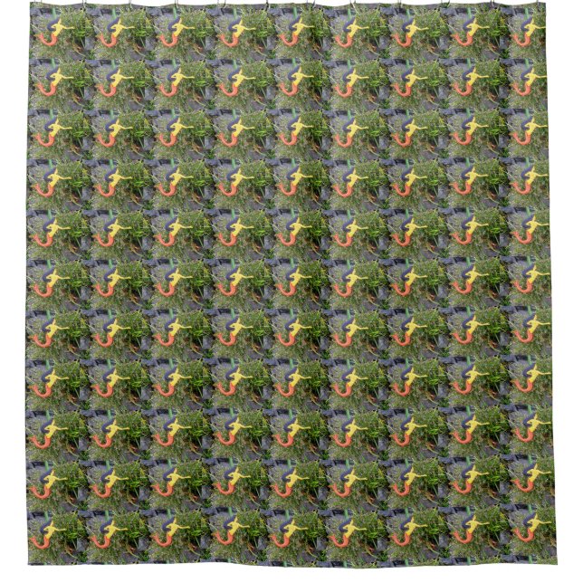 brunette mermaids with red tails shower curtain (Front)