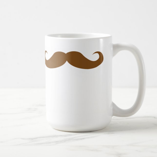 Brunette Moustache Coffee Mug (Right)