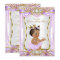 Brunette Princess Baby Shower Purple Silk Gold