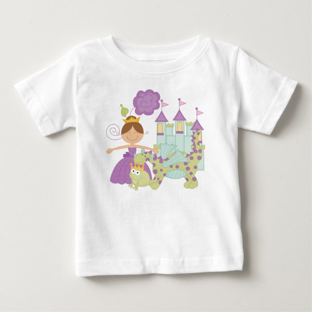 Brunette Princess Baby T-Shirt (Front)