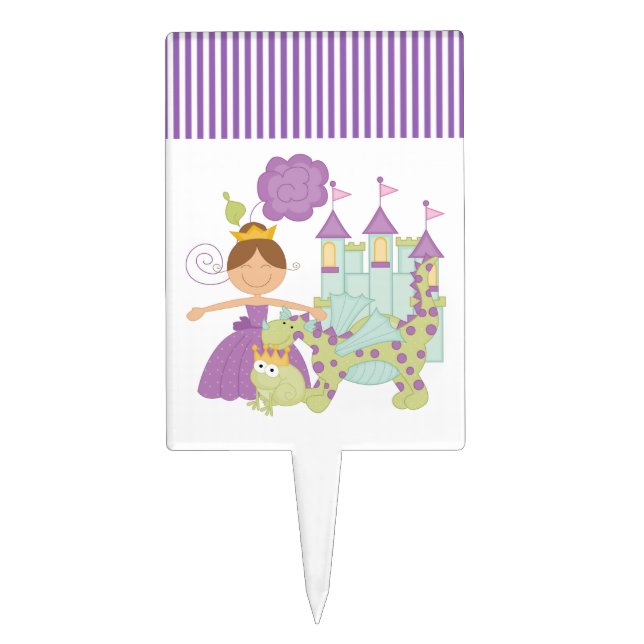 Brunette Princess Cake Topper (Front)