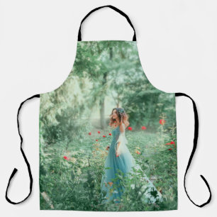 Brunette Princess: Fairy Forest Watercolor Apron