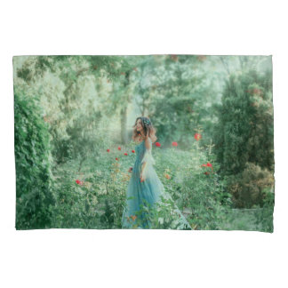 Brunette Princess: Fairy Forest Watercolor Pillow Case