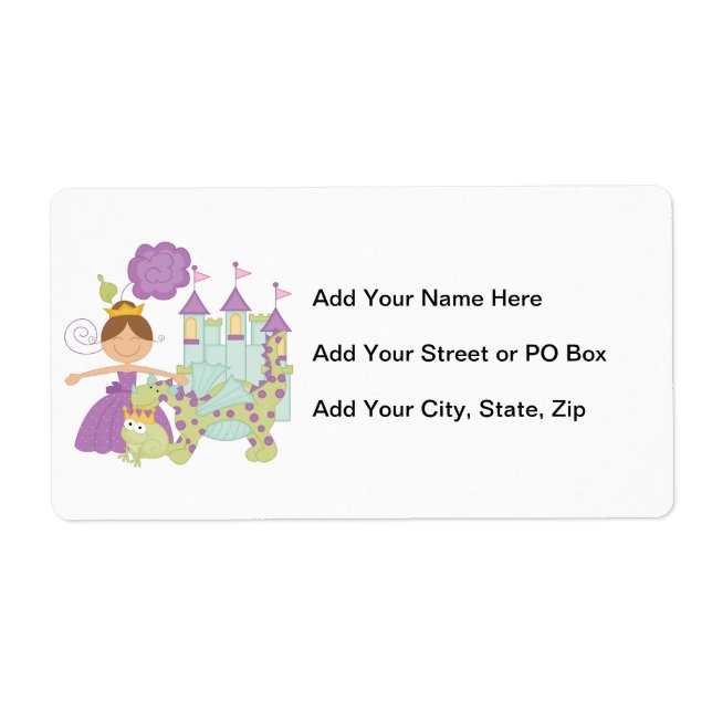 Brunette Princess Label (Front)