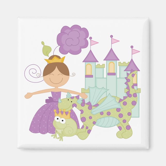 Brunette Princess Magnet (Front)