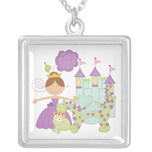 Brunette Princess Silver Plated Necklace