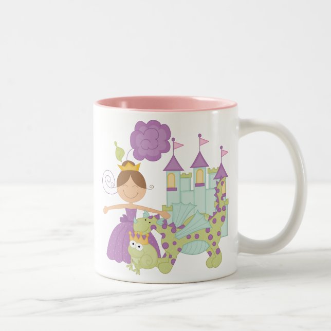 Brunette Princess Two-Tone Coffee Mug (Right)
