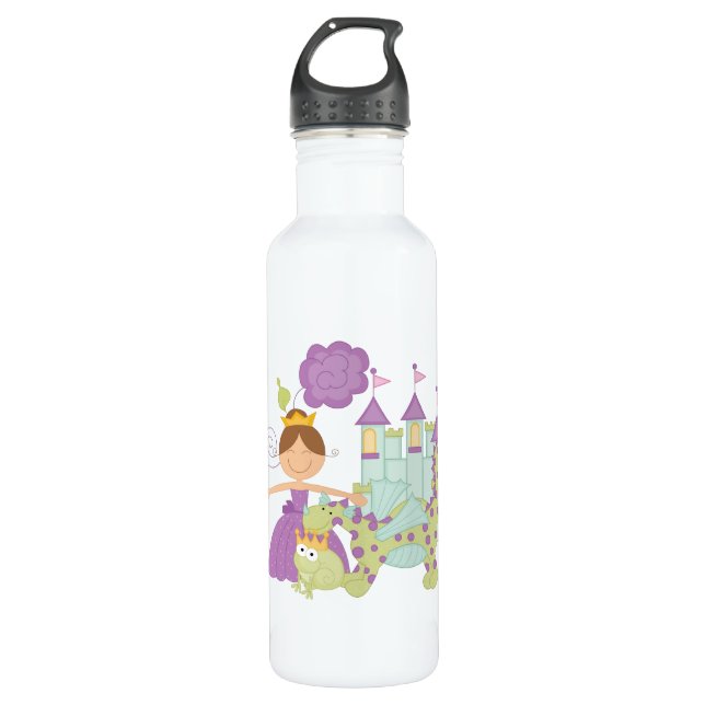 Brunette Princess Water Bottle (Front)